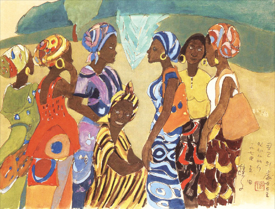 천경자 ‘콩고의 처녀들-킨샤사에서’ 갤러리현대 제공