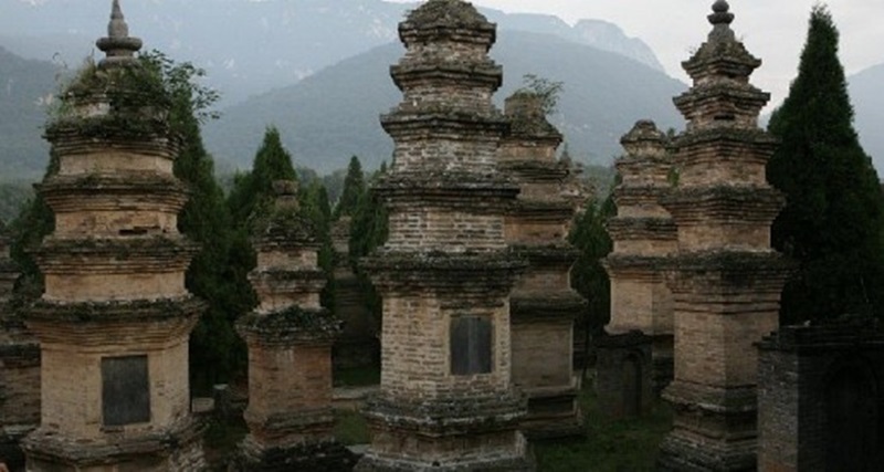 중국에서 가장 많은 수의 탑이 있는 묘탑은 소림사 역대 고승들의 무덤으로 면적이 14,000㎡에 달하며, 묘탑수도 240여기나 된다. 