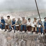 Workers on I beam