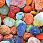 color pebbles